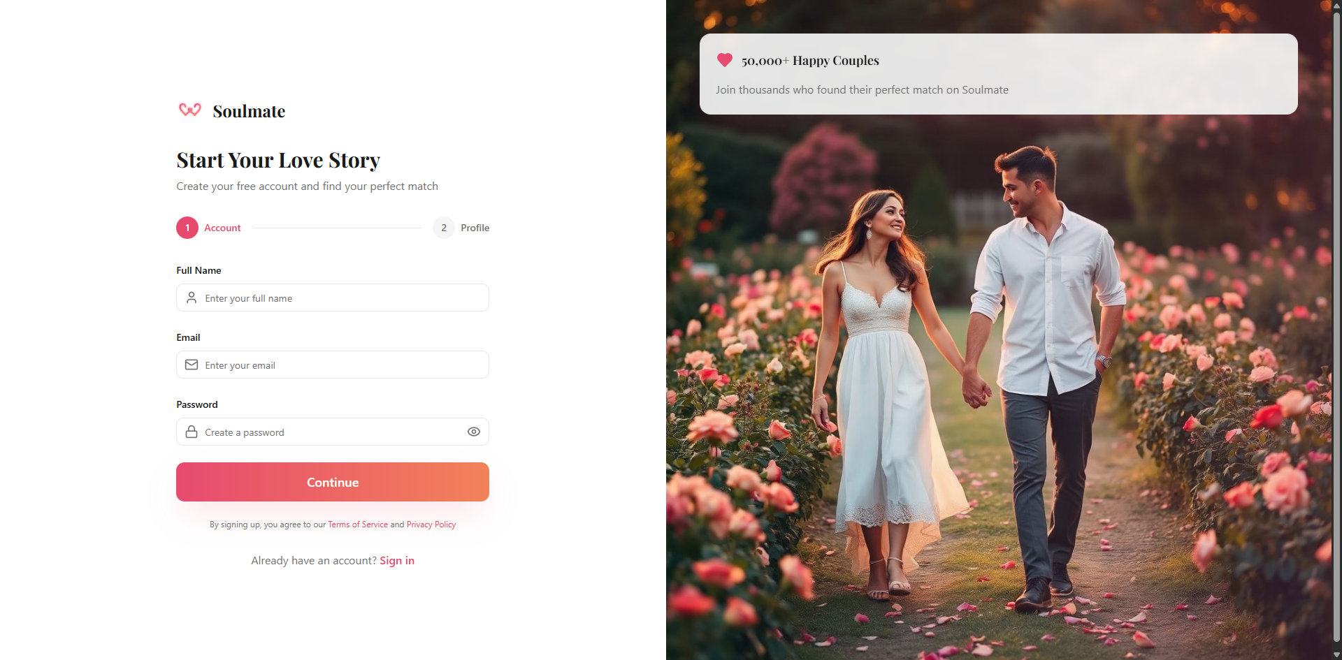 Dating Web App screenshot 3